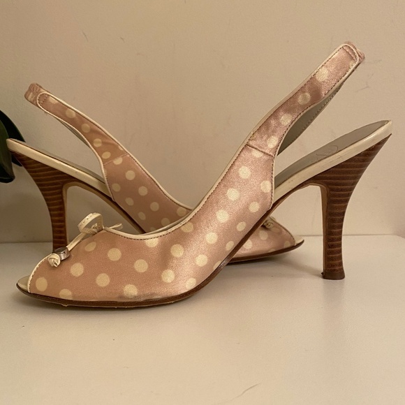 Circa Joan & David Pink Polka Dot w/ Bow Heels - Picture 5 of 12